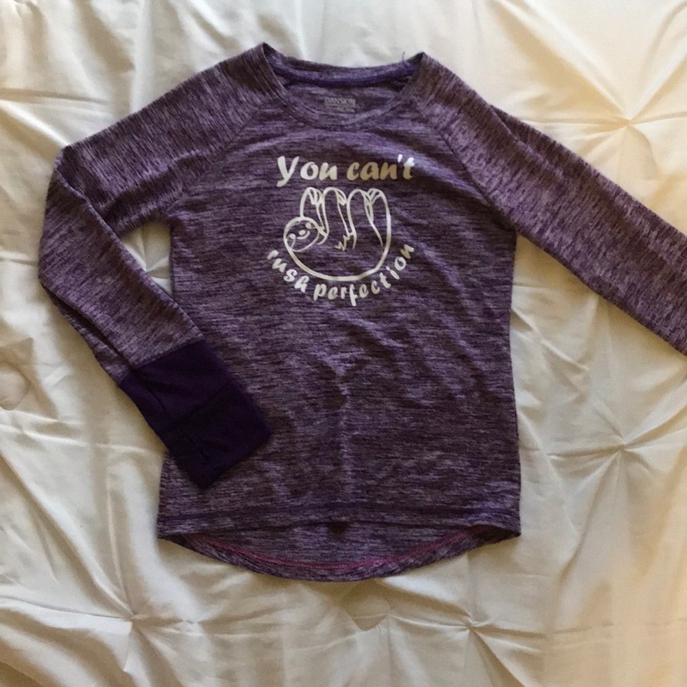 Girls Sloth Dri- Fit Tee Shirt